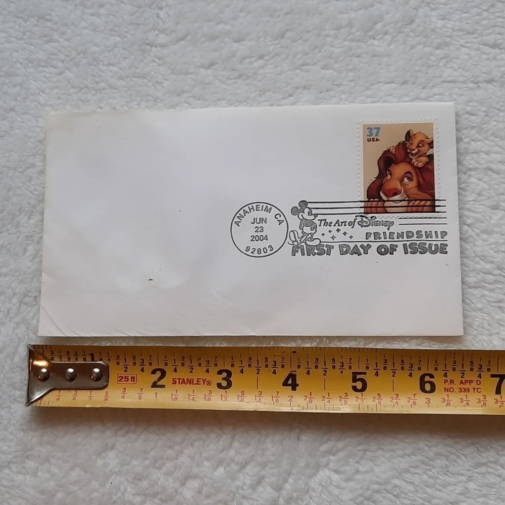 Art of Disney friendship Lion King stamp first day